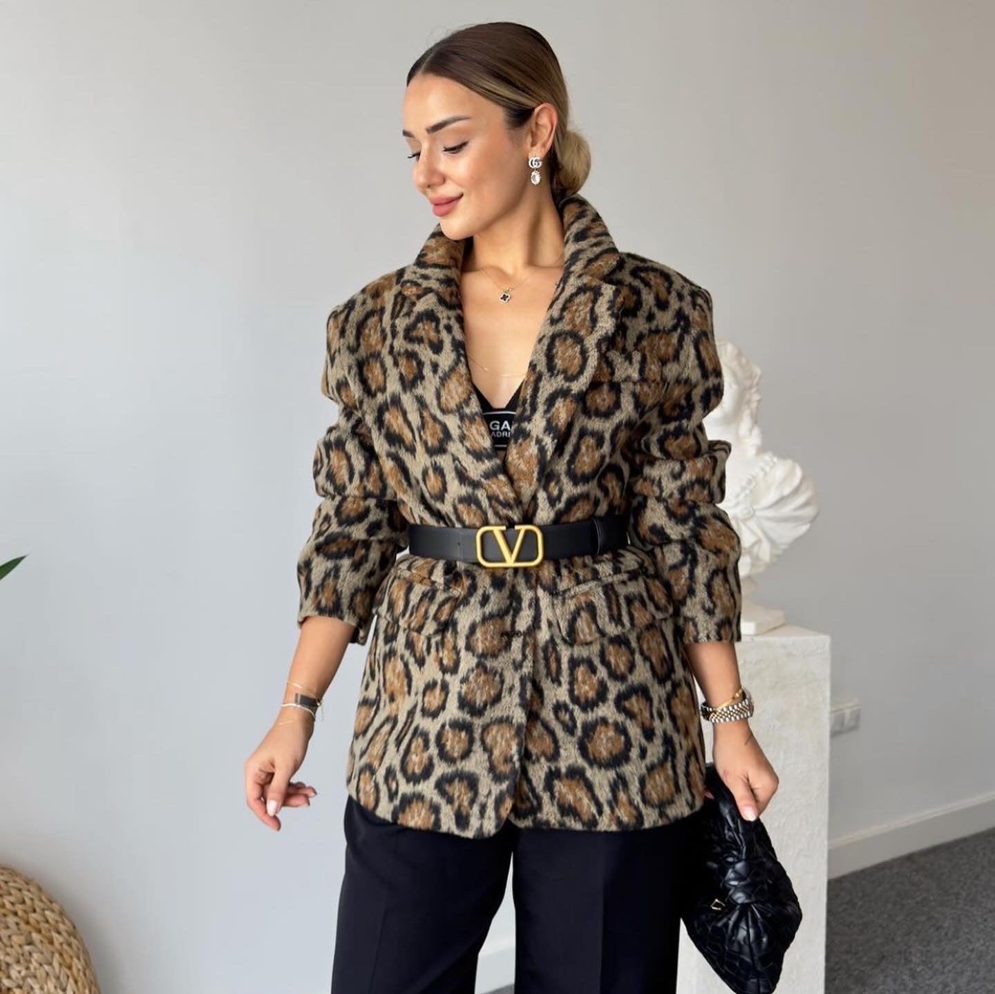 Leopard blazer